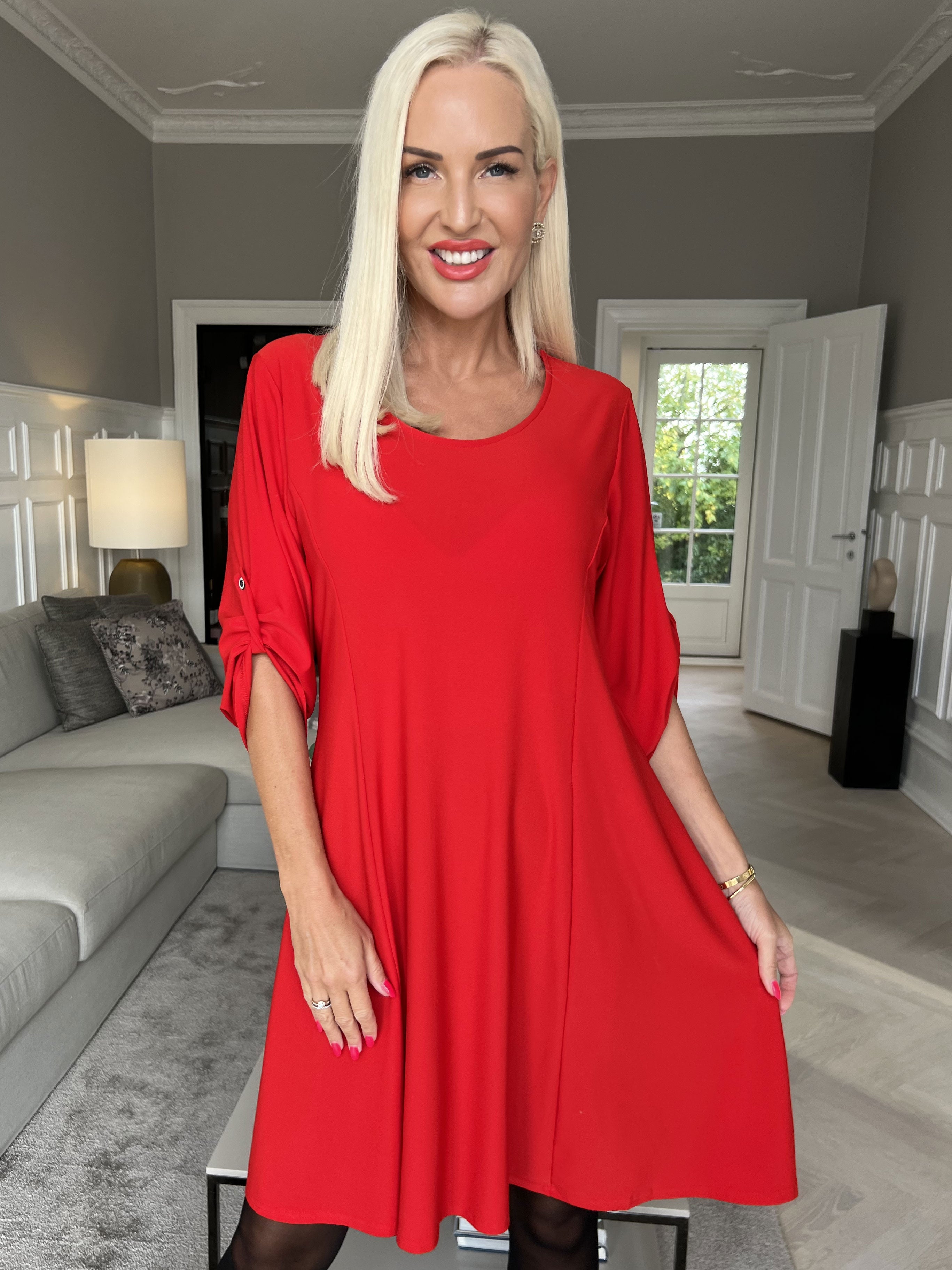 Maj Plain L/S - Slät klänning med resår